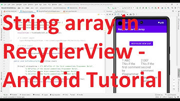 Show string array in Recycler View of your app - Android Studio Tutorial