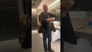 woman records her first experience in an all gender bathroom at the airport #viral #38b  #gender