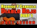 How to play diablo rojo by rodrigo y gabriela easy guitar lesson part 1