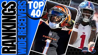 TOP 40 WIDE RECEIVERS RANKINGS - 2025 Fantasy Football Advice