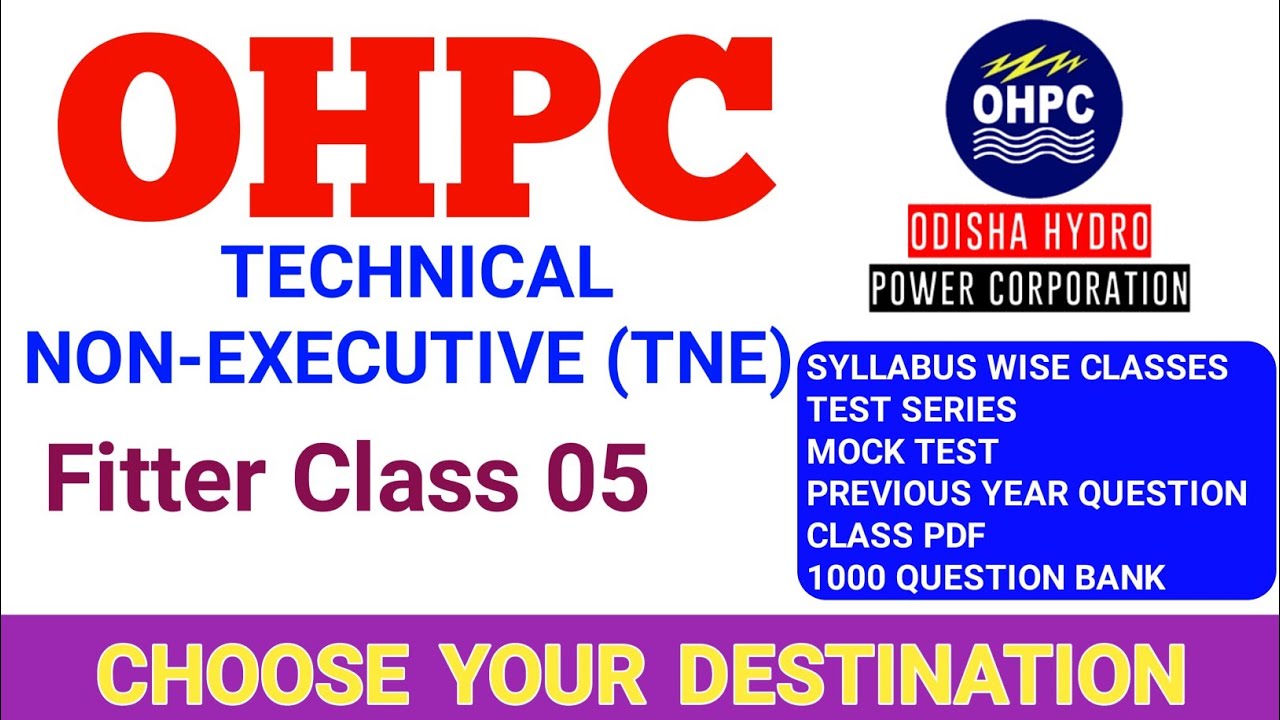 OHPC TNE FITTER 2023 || SYLLABUSWISE CLASS 05 || INFO ODISHA OFFICIAL