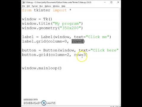 6. Tkinter: Grid Layout