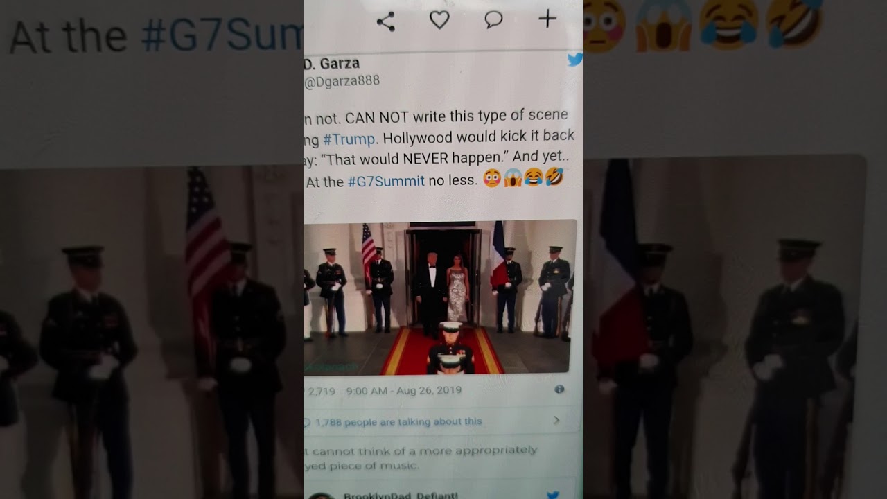 The President Trump Theme Tune Plays At The G7 Summit camera iphone 8 plus apk