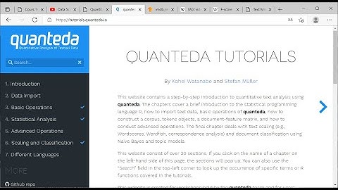 Machine learning - Text mining avec "quanteda" sous R