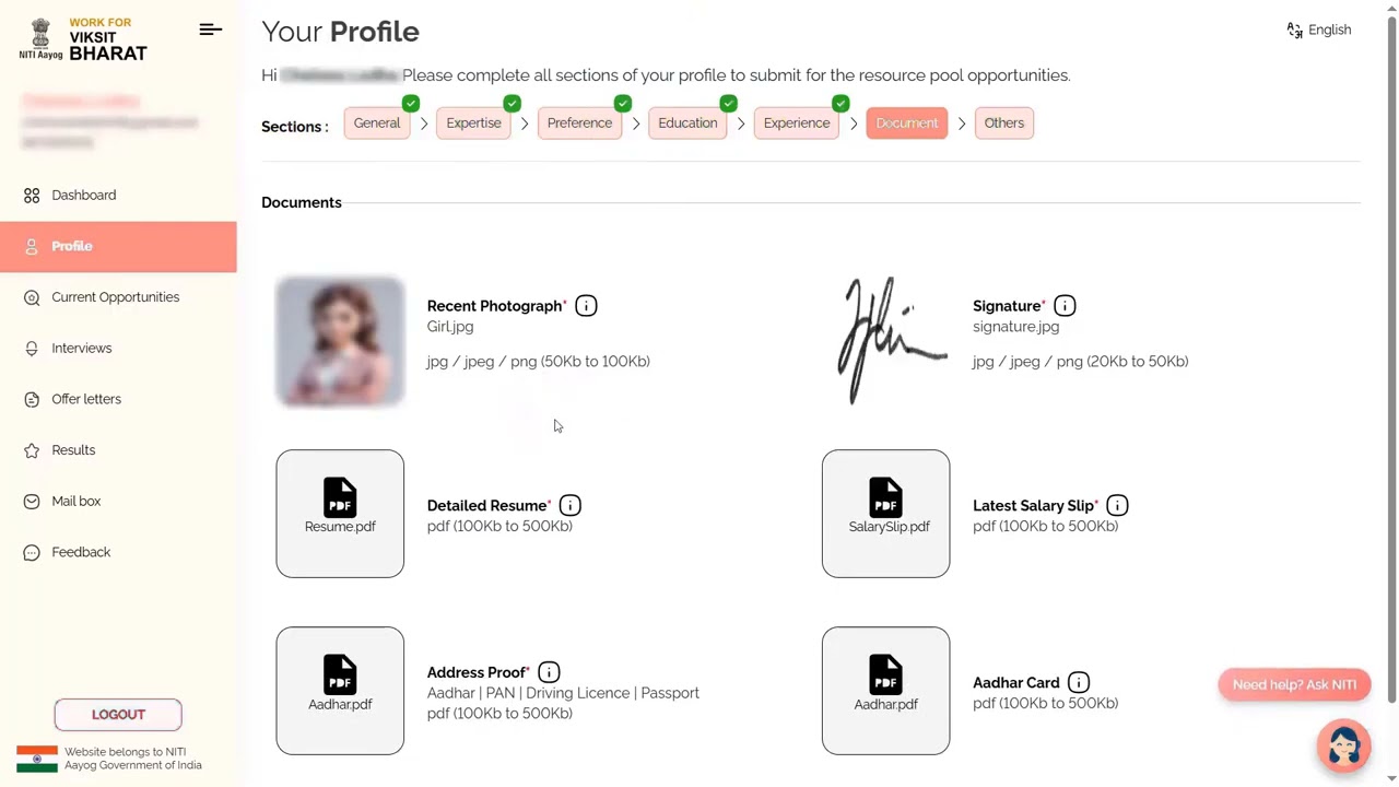 NITI Aayog's ' Work for Viksit Bharat Portal' Navigation Video