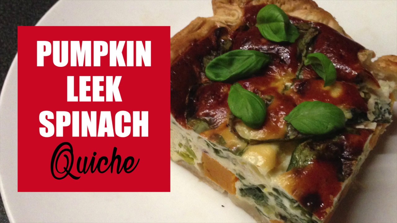 Our first real food cooking vid - Pumpkin, Leek and Spinach Quiche