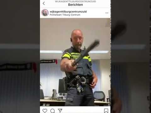 Politie Tilburg dreigt met wapenstok op Instagram