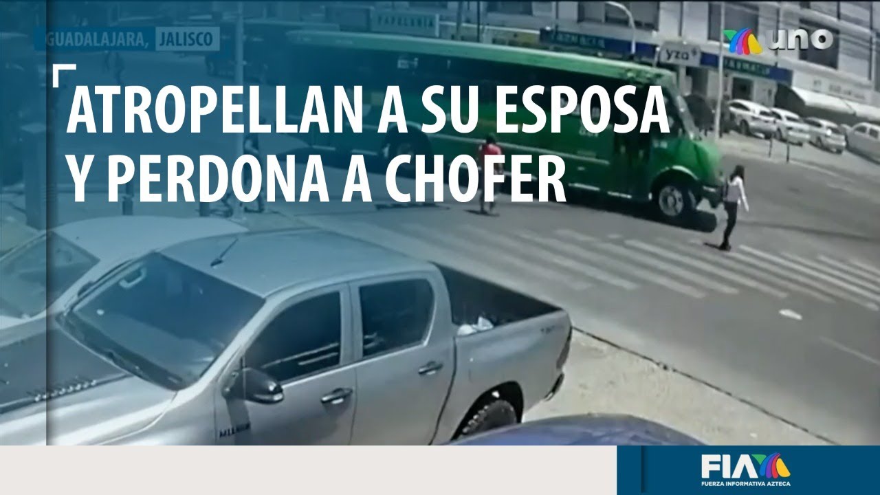 Guadalajara: Chofer de transporte público atropella a mujer; familia lo perdona