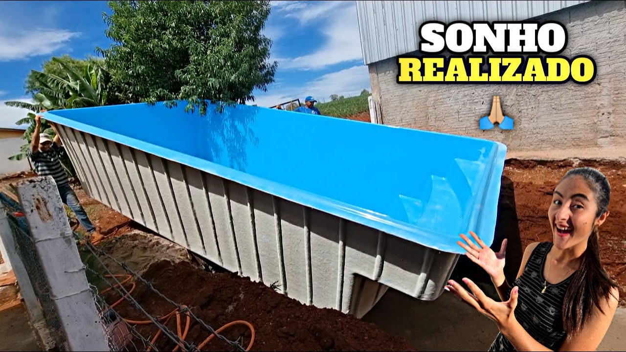 COLOCANDO UMA PISCINA EM CASA! *PROJETO DO ÍNICIO AO FIM*