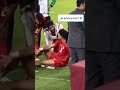 إصابة وسام ابوعلى فى مباراة فلسطين ولبنان