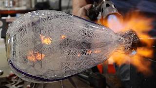 Glassblowing Process - The Most Intricate Pattern Design I've Ever Made