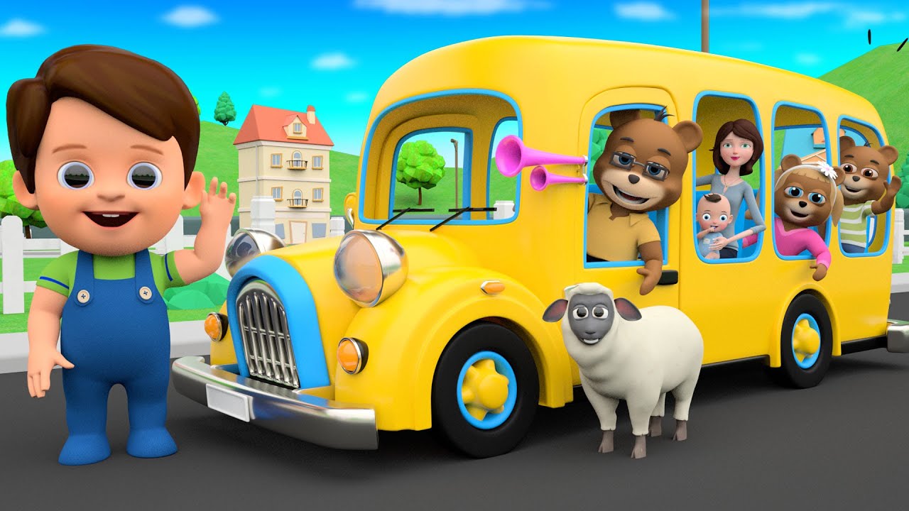 The Wheels On The Bus Go Round And Round Song - Nursery Rhymes ...