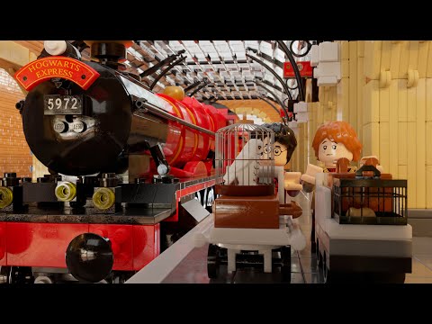 Лего Гарри Поттер. Вокзал Кингс Кросс. Lego Harry Potter. Лего анимация / Blender lego animation