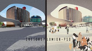 Sketchup Rendering Views Illustration Style Workflow Lumion Photoshop