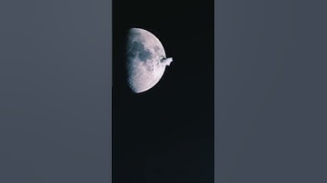Live asteroid hit on the moon surface #space  live video