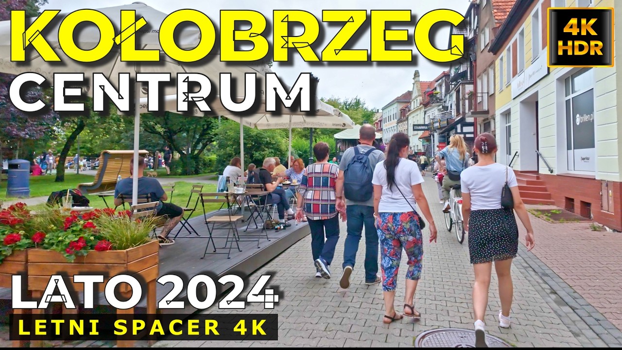 Kołobrzeg 2024 Miasto: Spacer 4k Kołobrzeg Polska Centrum Miasta Lipiec 2024
