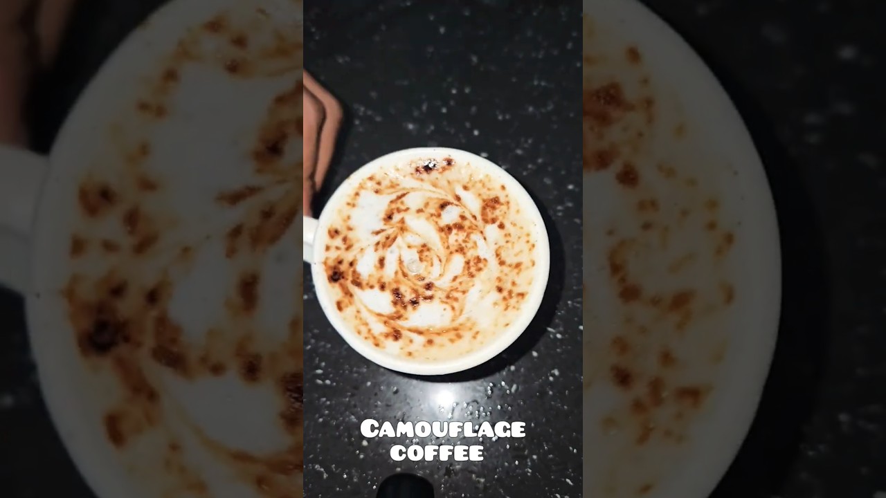Coffee Art | Camouflage Chasing heart 