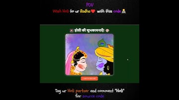 Holi wishes using HTML code