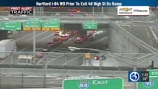 FIRST ALERT TRAFFIC: Crashes impact travel on I-84, I-91 in Hartford