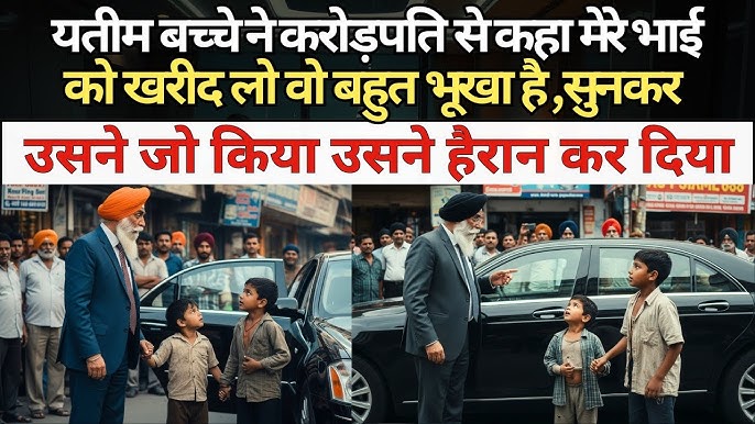 यतीम बच्चे ने करोड़पति से कहा मेरे भाई को खरीद लो वो बहुत भूखा है ,सुनकर  उसने जो किया उसने हैरान कर