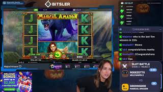Кадр из ролика «⚔️Community Slot Battles🏆25$ for the Winners🎁25x25 Freespins Giveaway💰Exclusive Welcome Offer 200…»