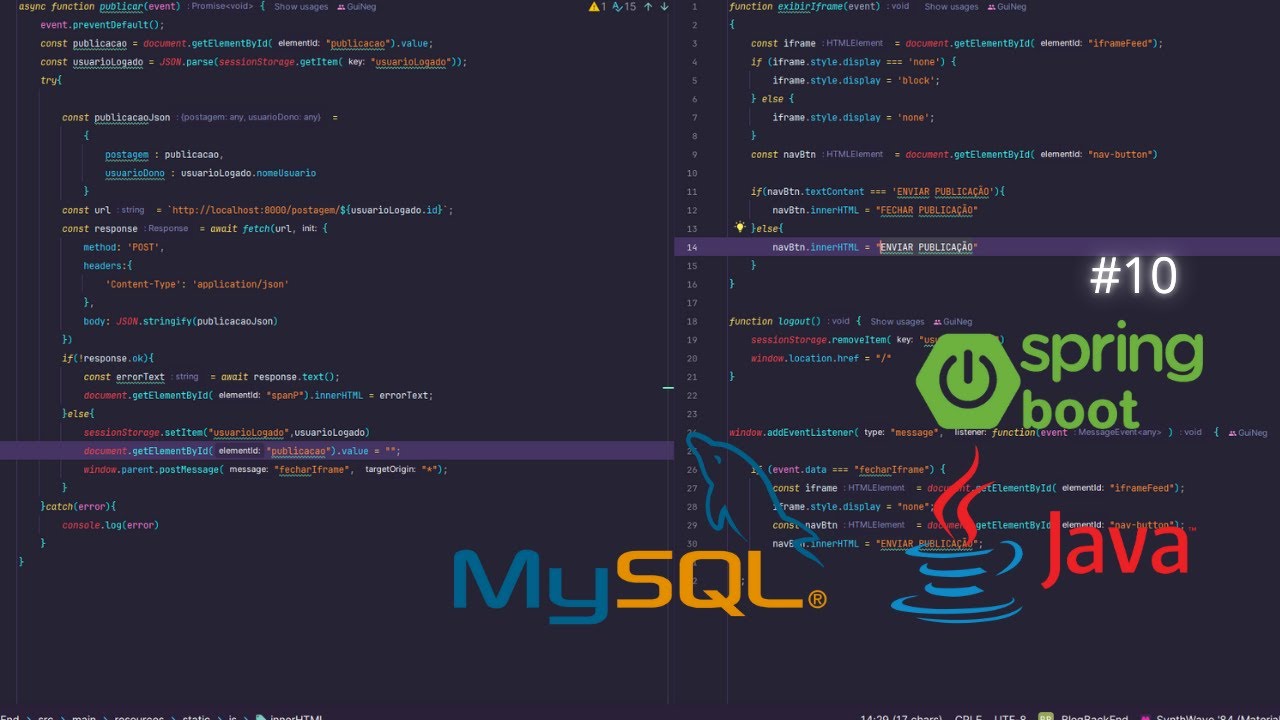 PROJETO COM SPRING BOOT #11 CRIANDO UM POST UTILIZANDO O IFRAME ...