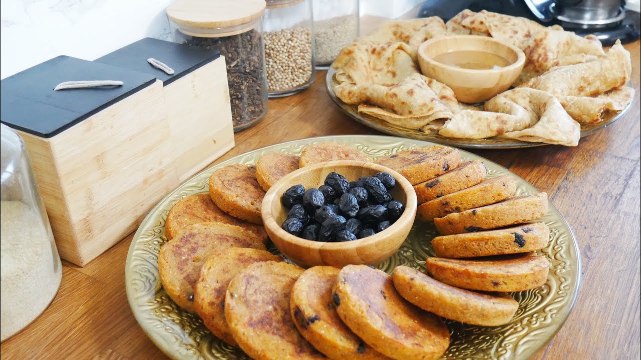 مسمن  بدقيق القمح الكامل بدون دقيق ابيض  حريشات بلديين