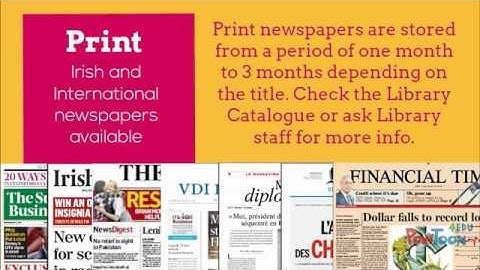 How to find Newspapers and News Articles in the Library