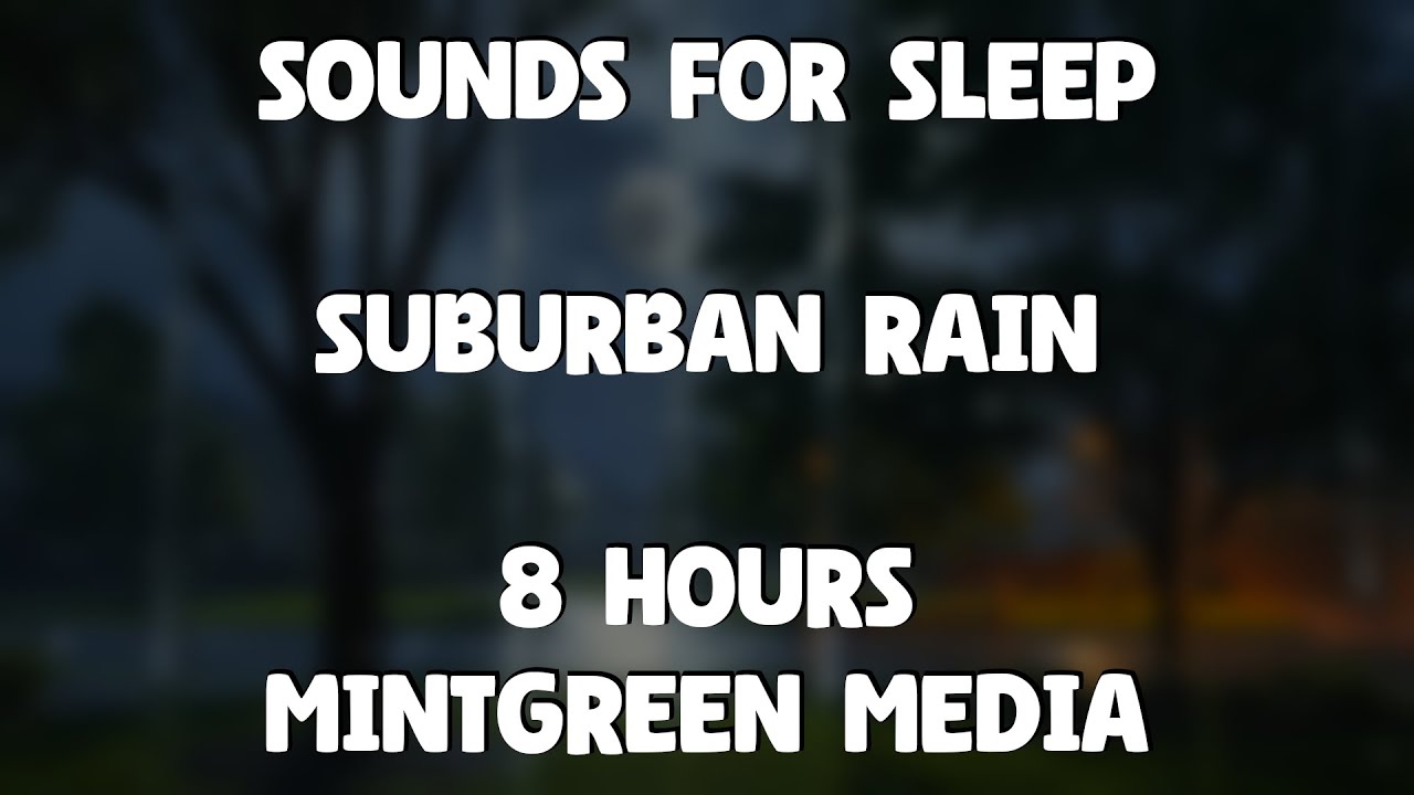 Fall Asleep Fast with 8 Hours of Gentle Rain Sounds | Night Suburb Ambience