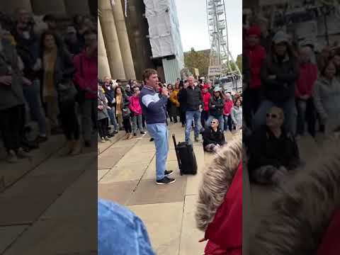 Lance Speaks To A Crowd At The Leeds Freedom Rally