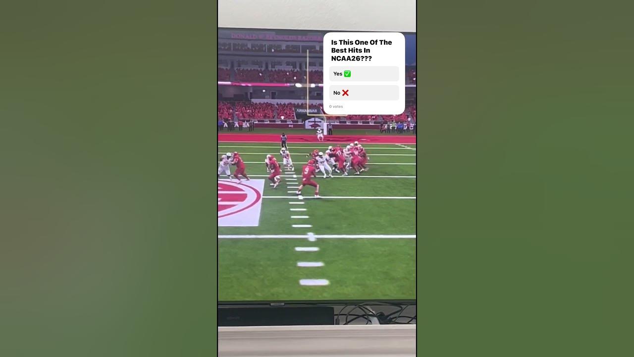Best Hit In College Football 26 #collegefootball #countdowntocollegefootball #football #arkansas
