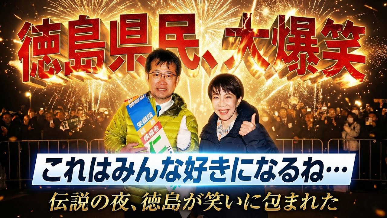 【速報】高市総理、徳島での演説が大ウケ　県民が大爆笑
