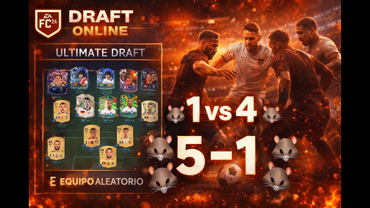⚽FC26 |  Ultimate Draft Online equipo random vs 4 en coop