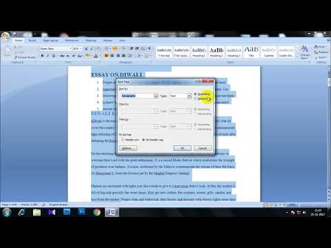How to Indent Text in MS Word BANGLA || How To Sort Lists in Microsoft Word