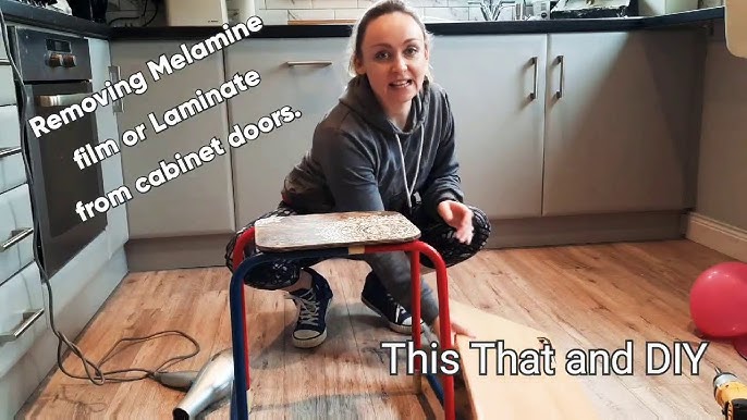 Removing Thermofoil Off My Kitchen Cabinets Youtube