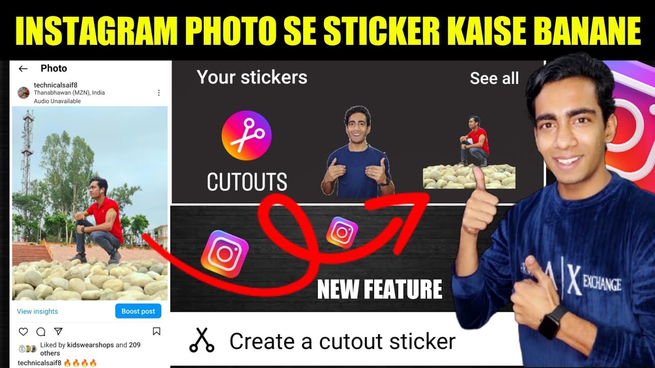 Instagram Par Photo Se Sticker Kaise Banaye Instagram Create A Cutout