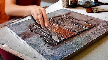 The Art of Texture: Earth Tone Abstracts with a Palette Knife