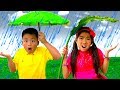 Rain Rain Go Away Song  Emma & Jannie Sing-Along Nursery Rhymes Kids Songs
