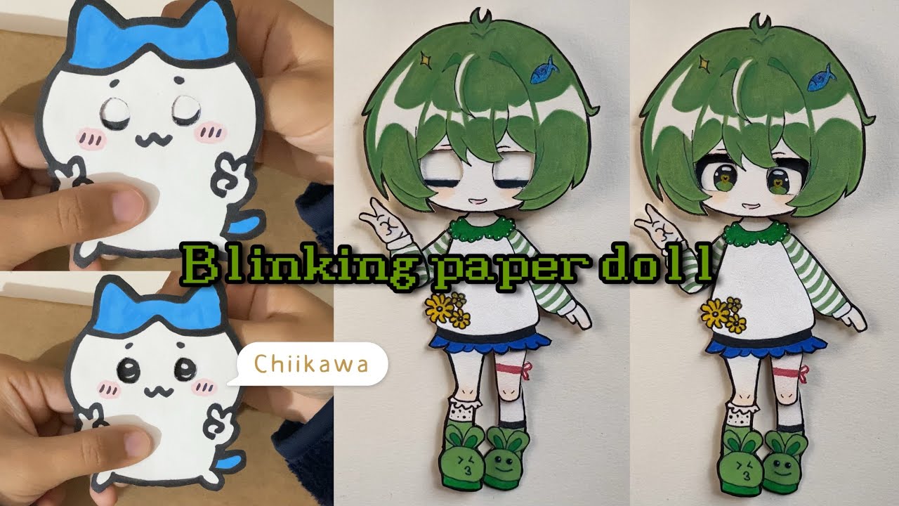 How to make a “BLINKING PAPER DOLL” Step by Step - YouTube