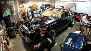 foxbody horn wiring pt 42  exhaust  driveshaft loop  2024 week 17 1985 Mercury Capri  Timelapse