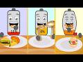 Battery ASMR MUKBANG Hamberger x Mushroom x Double hamberger EATING SOUND