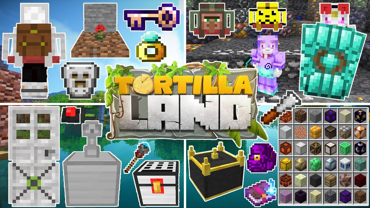 🙀PACK de ADDONS de la SERIE TORTILLALAND para MINECRAFT PE 1.19 PACK de MODS de TORTILLALAND