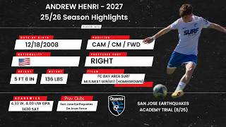 Andrew Henri - 25/26 MLSNEXT Season Highlights