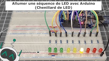 Allumer une séquence de LED avec Arduino Chenillard de LED