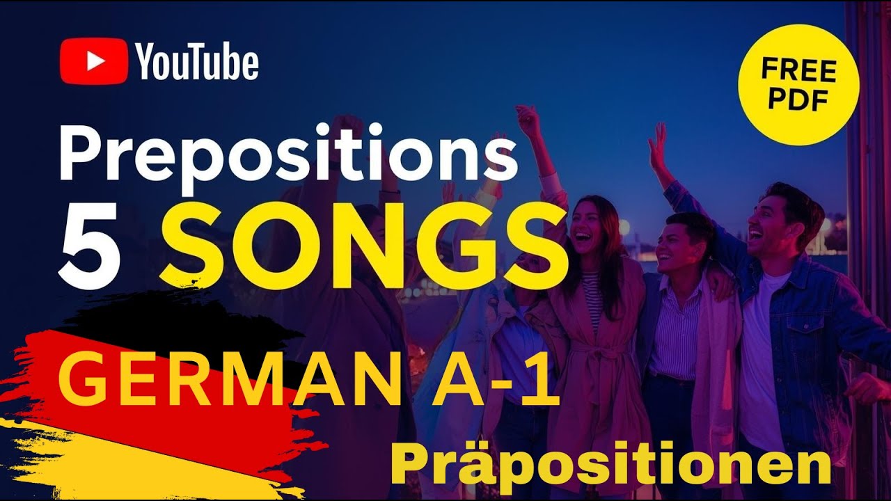 Deutsch A1 Präpositionen einfach lernen 🎧 Mit Musik & 5 Lektionen