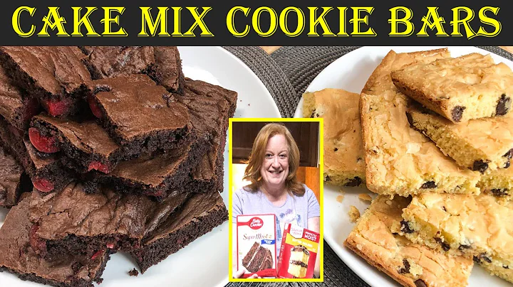 HOW TO MAKE CAKE MIX COOKIE BARS Recipe | 4 Ingred...