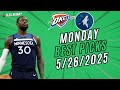 NBA Picks Today 5/26/2025 | NBA Best Bets, Predictions (Thunder vs Timberwolves Game 4)