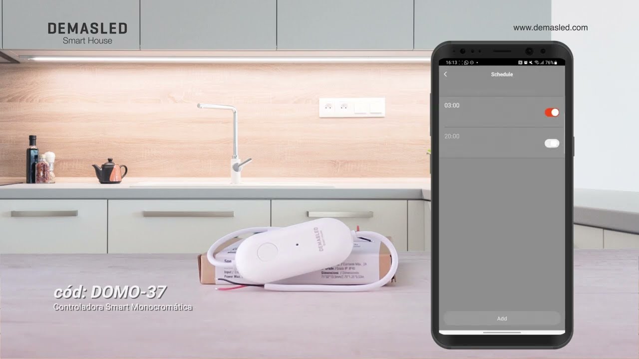 Controladora Smart Monocromática WiFi - DEMASLED Smart House - Domotizá y automatizá tu casa