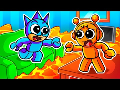 ¡SONIC SPRUNKI Vs. EL SUELO ES LAVA en ROBLOX! - Incredibox Sprunki