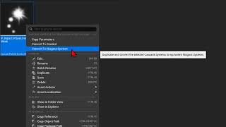 Convert Cascade to Niagara 002 Select Cascade → Right Click